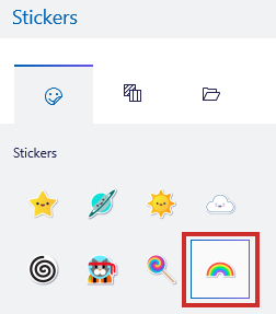 Stickers in Paint 3D